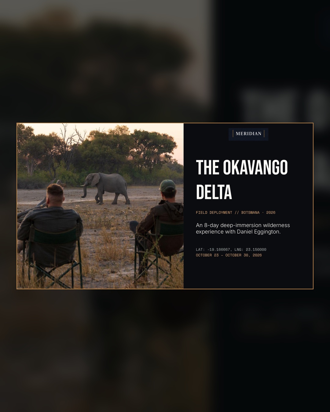 Okavango Delta field deployment — overview